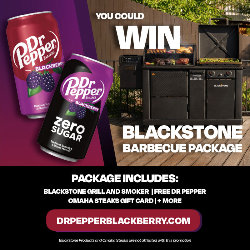 Dr Pepper Blackberry Blackstone Barbecue Package