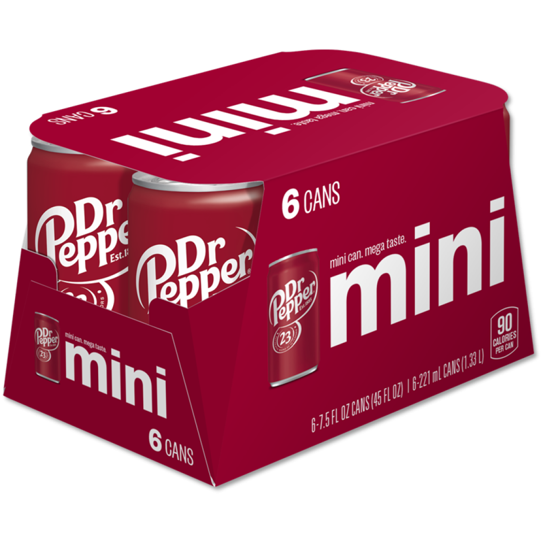 Enlarged Image of 6pk Mini Dr Pepper Dr Pepper