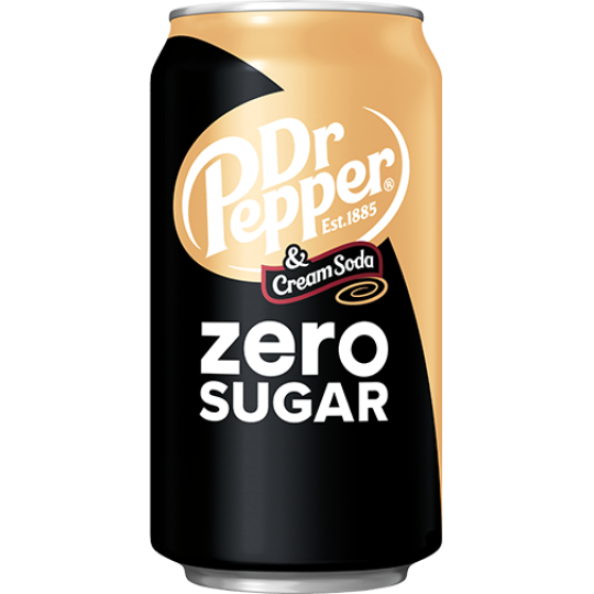 12oz Dr Pepper Cream Soda Zero