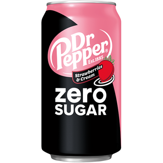 12oz Dr Pepper Strawberries & Cream Zero
