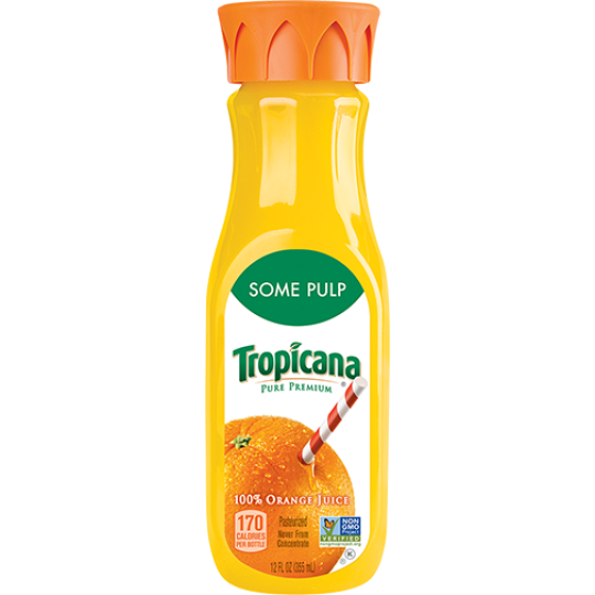 12oz Tropicana Orange Juice Some Pulp