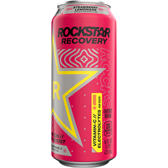 16oz Rockstar Strawberry Lemonade Recovery
