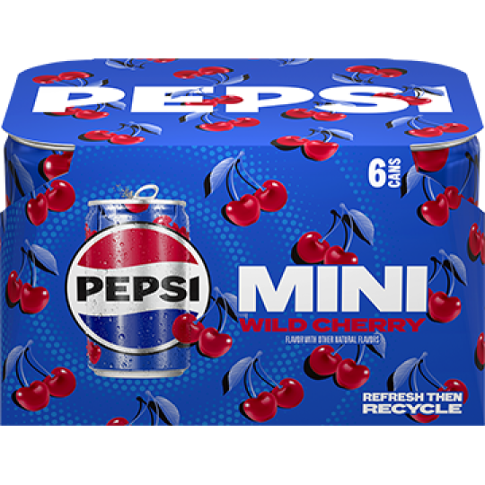 6pk Mini Pepsi Wild Cherry