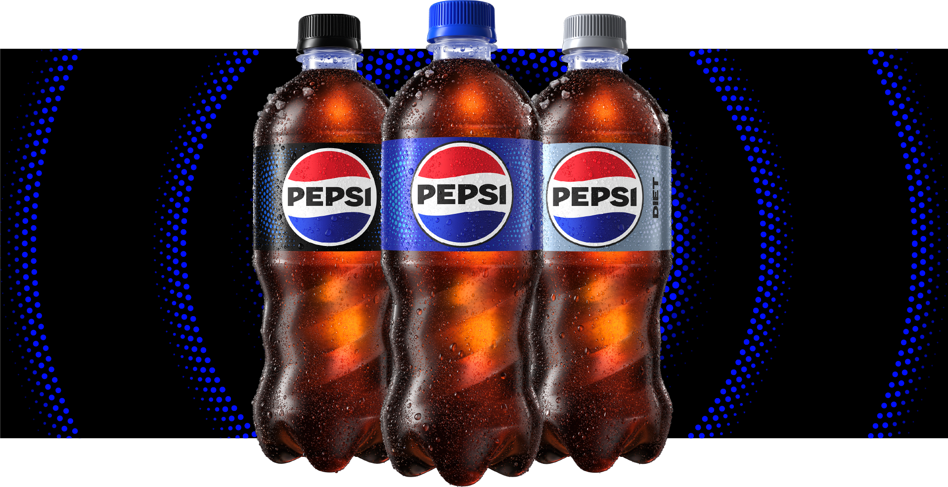 Graphic of Pepsi bottles